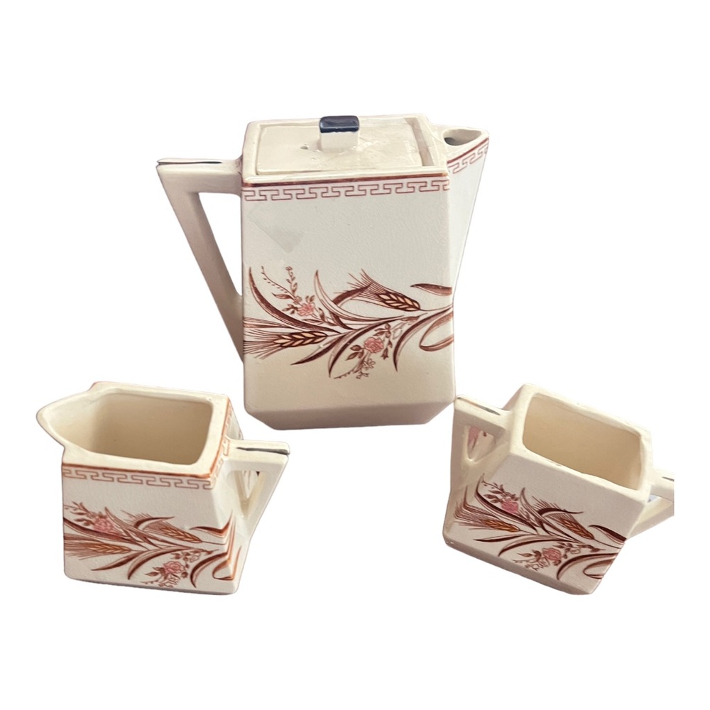Vintage Art Deco made in Japan Tea Set Harvest pattern